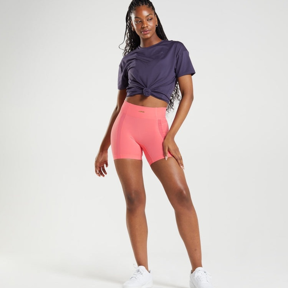 Gymshark NEW Peony Pink size S WHITNEY MESH SHORT